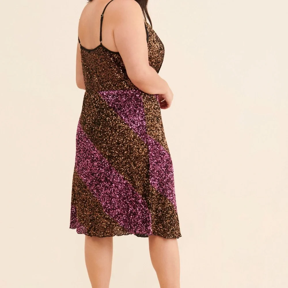 Bl-nk Rossellini violet sequence dress - Picture 5 of 11